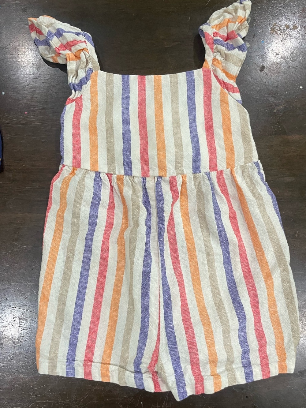 Striped Linen Romper 3T